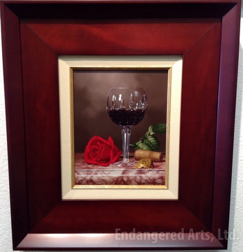 Red Rose and Cut Glass 