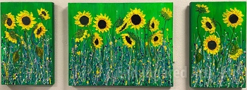 Sunflower Triptych